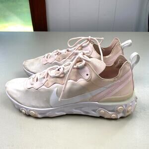 Nike React Element 55 Running Shoes Womens 11 Pale Pink Sneakers BQ2728-600